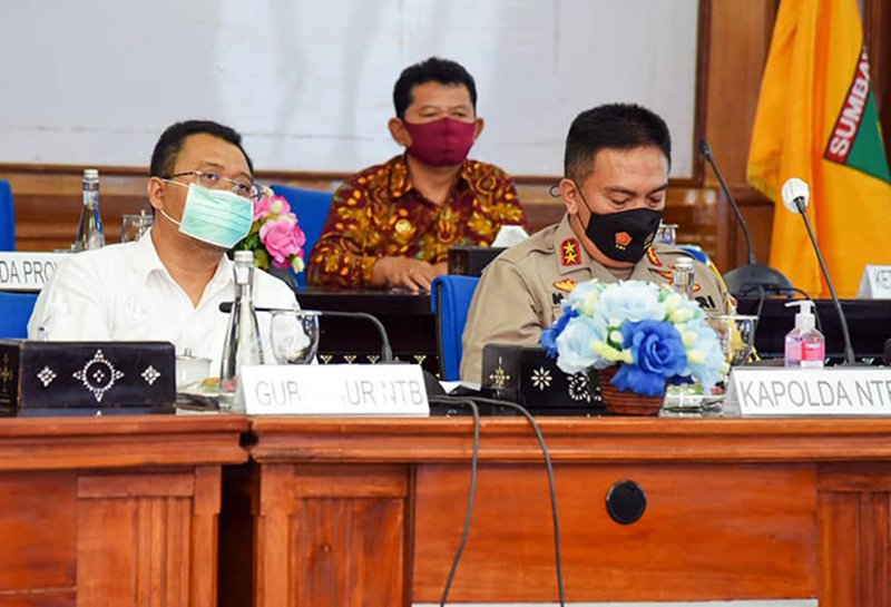 Mahfud MD Ancam Peserta Pilkada NTB yang Tidak Patuh Protokol Kesehatan Covid-19 2 Bang Zul dan Kapolda NTB